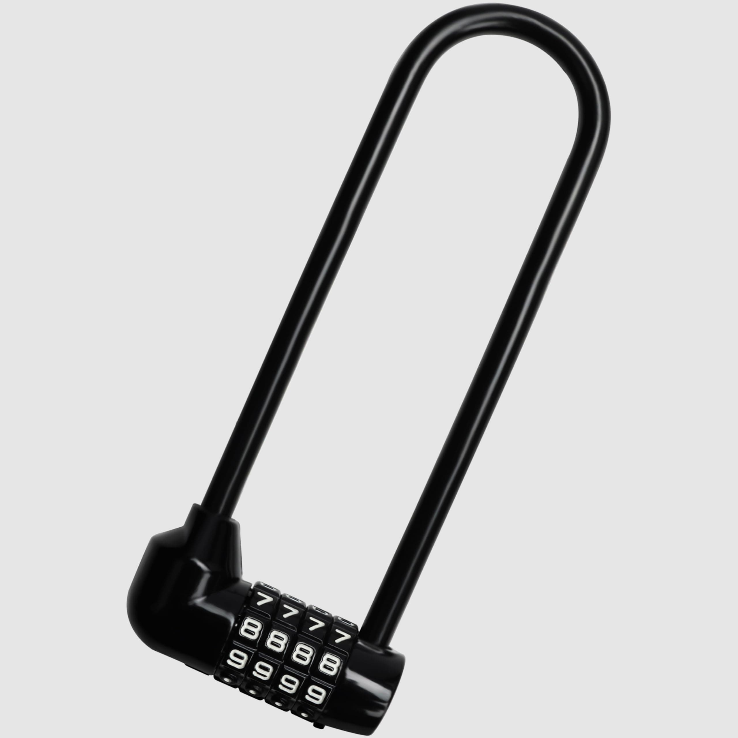 Combination Long Shackle Padlock - Long Gate Lock for Outdoor Fence/Gate with Resettable Code - Weatherproof Padlock for Door, Bicycles & Sheds