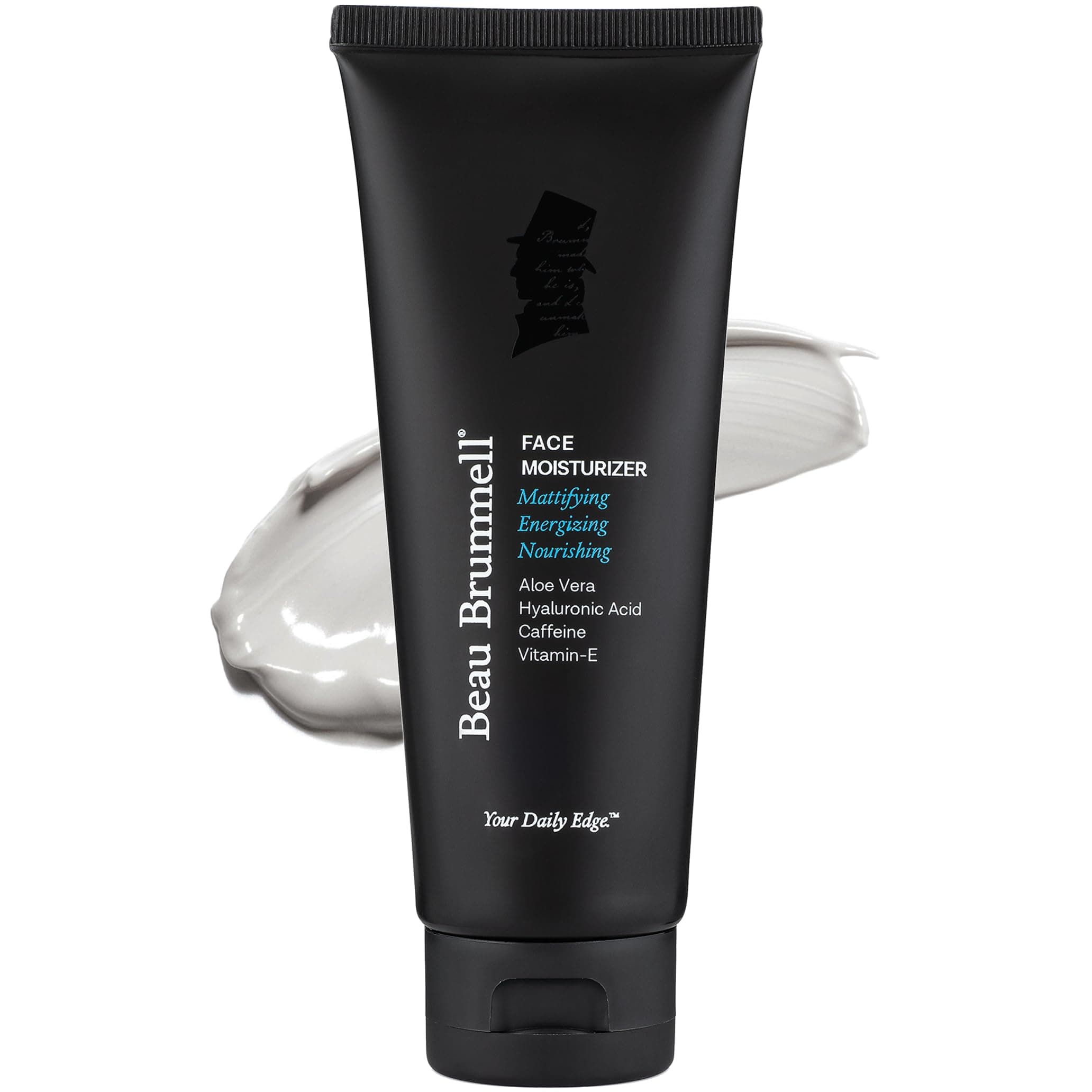 for Men Matte Finish Face Moisturizer | Fast Absorbing, Lightweight Face Lotion with Vitamins A+E, Aloe Vera & Caffeine | Anti-aging, For Dry or Oily Skin | 4 OZ Tube | Made In America