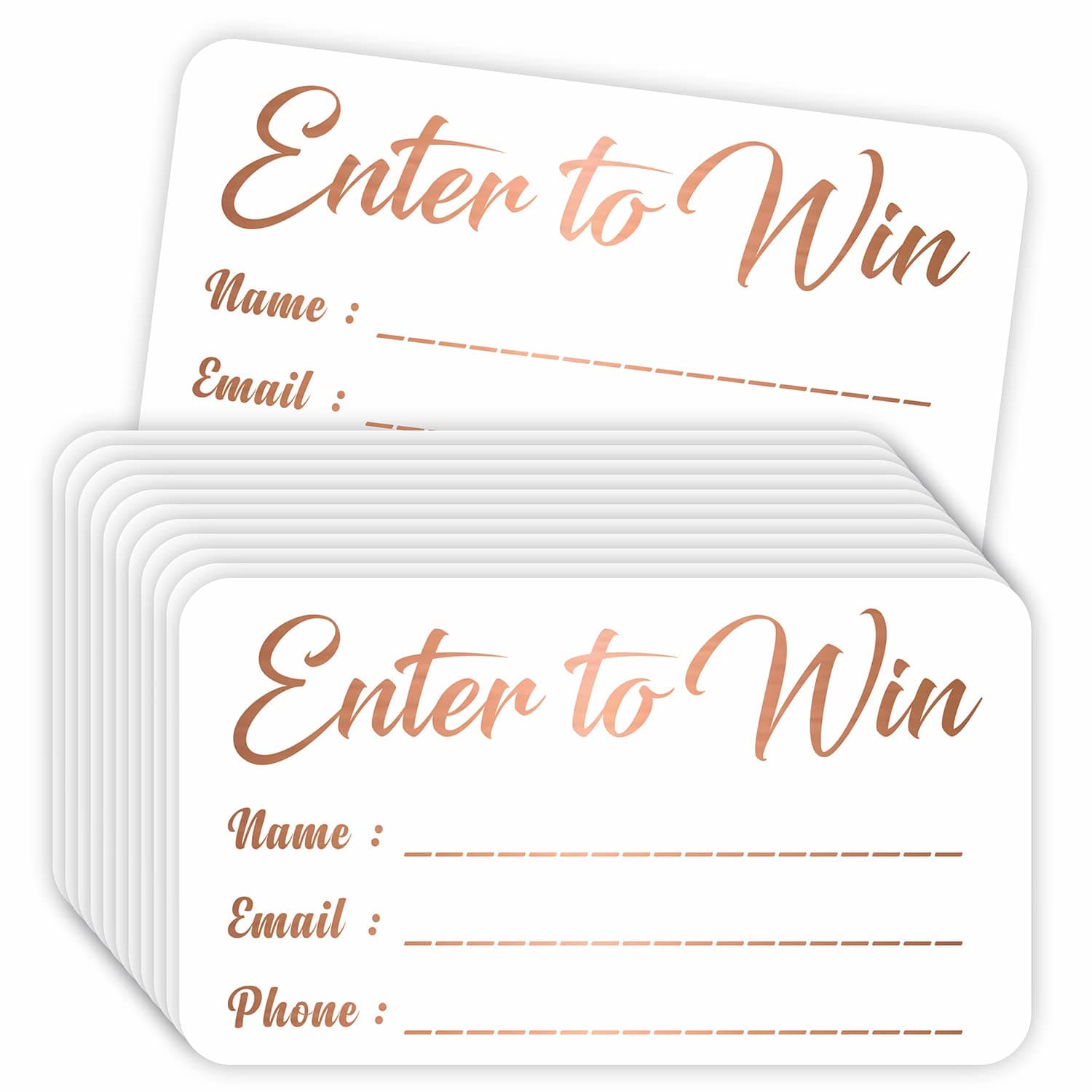 Enter to Win Card - Rose Gold Foil