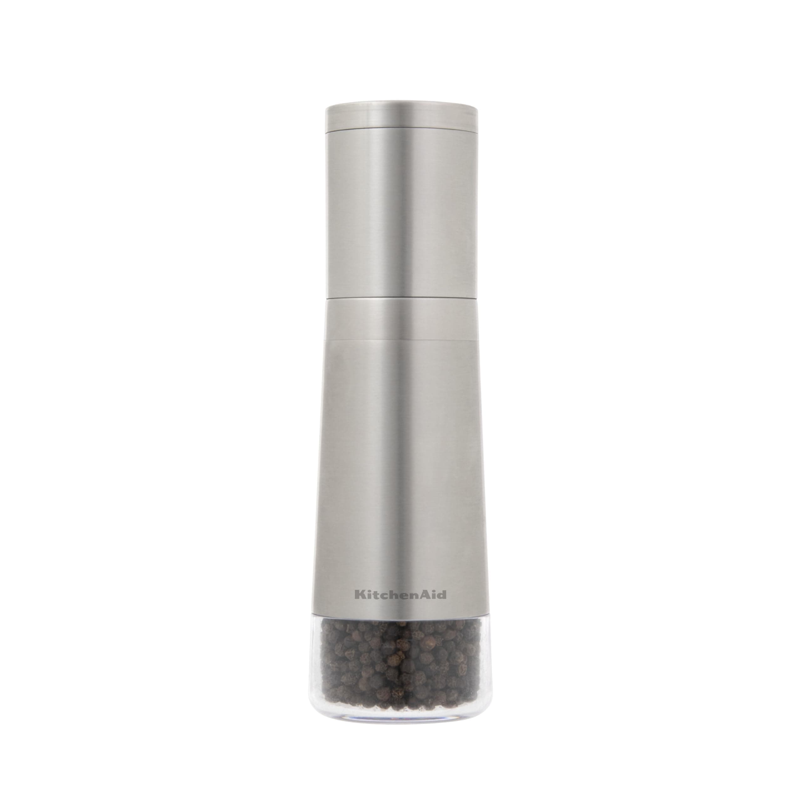 Stainless Steel Filled Pepper Grinder, 8 Inch