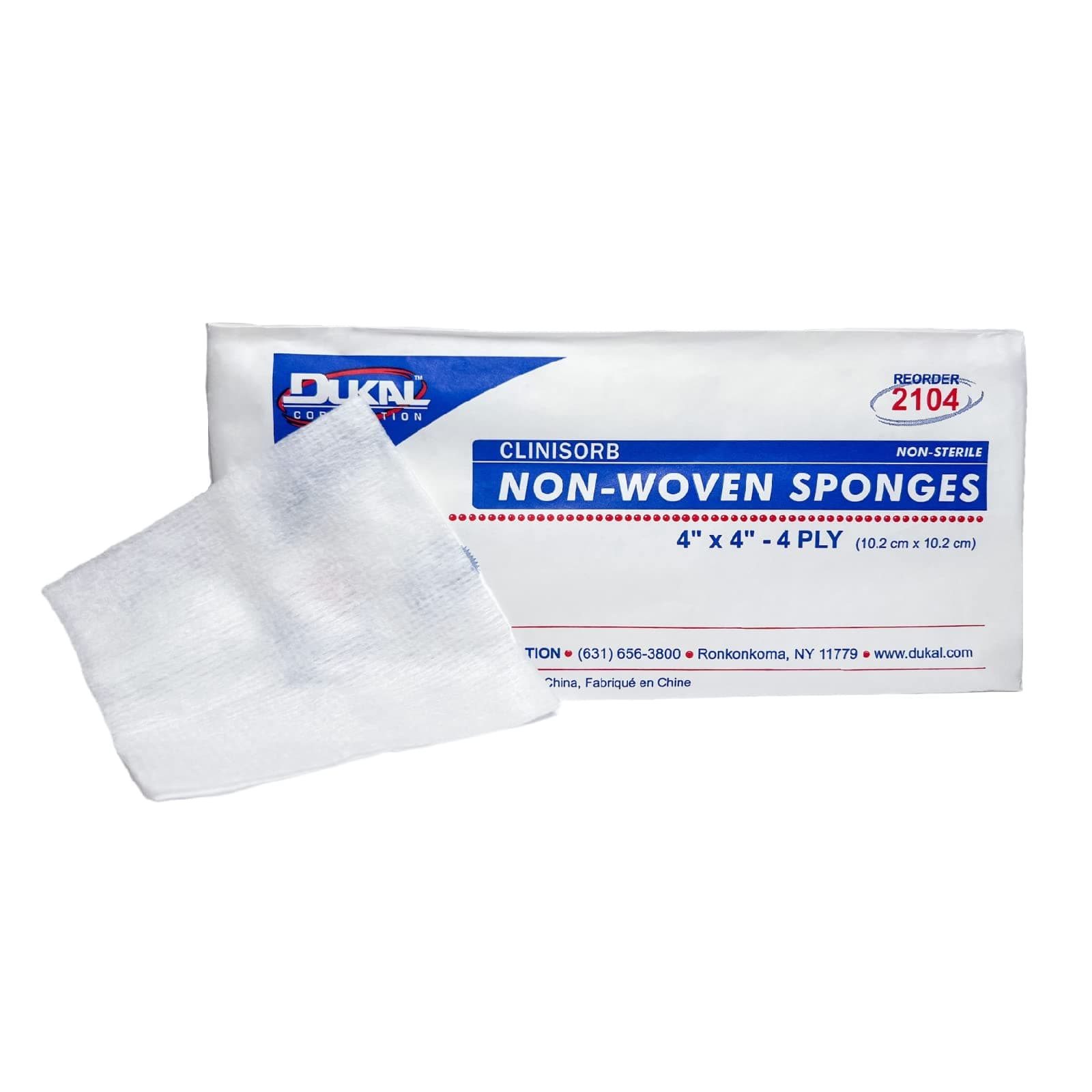 Non-Sterile Non-Woven Sponges, 4-Ply, 4" x 4"