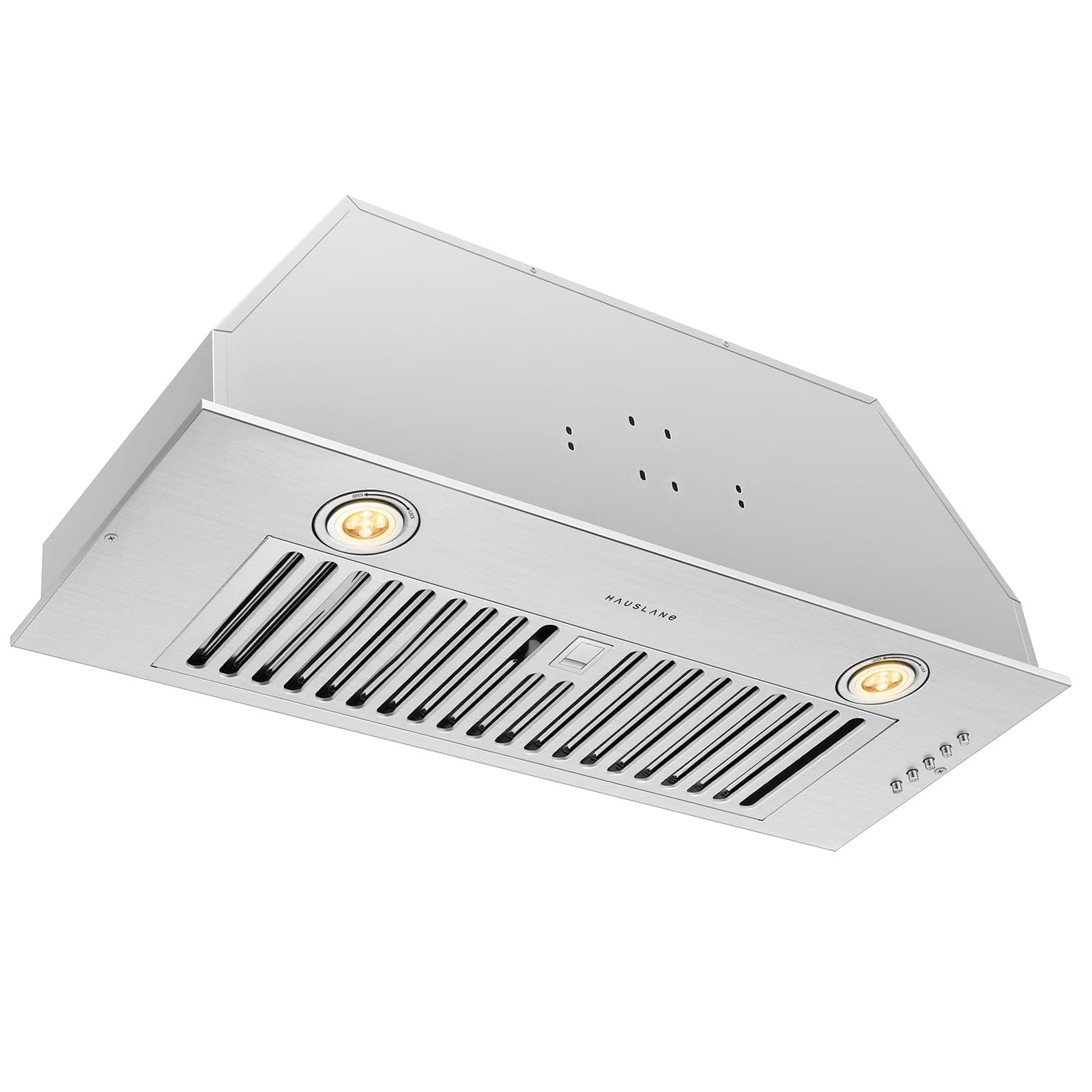 Range Hood Insert 30 Inch, Hood Vent for Kitchen Low Noise Perfomance, Stainless Steel Ductless/Ducted Range Hood, Professional Grade Baffle Filters, LED Lamps, Kitchen Vent Hood 11.25" Deep