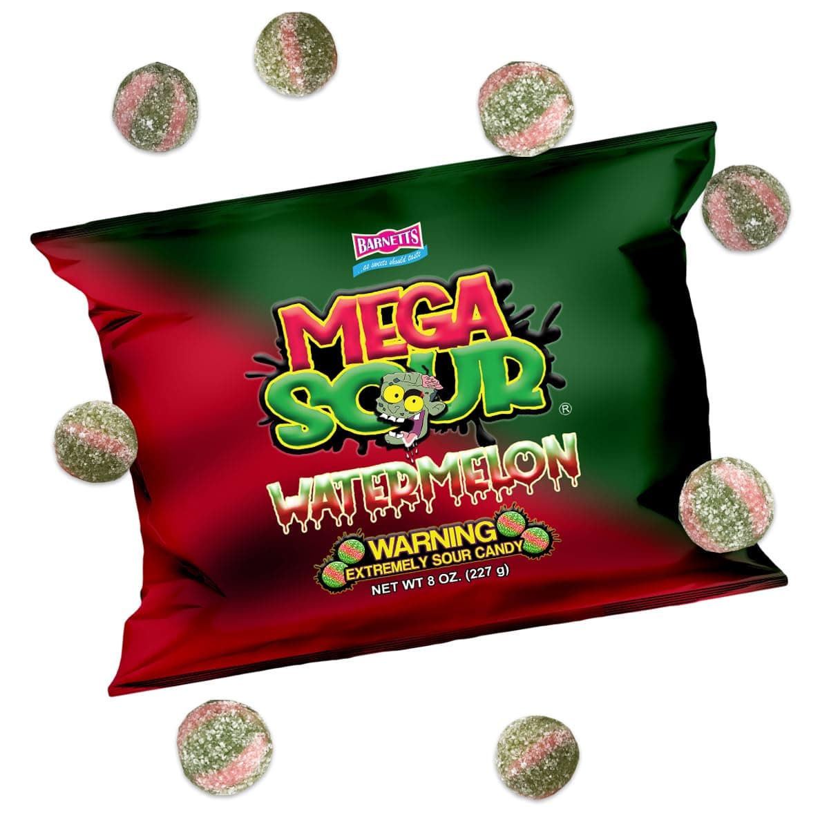 Barnetts Mega Sour Watermelon - 227g (half pound))