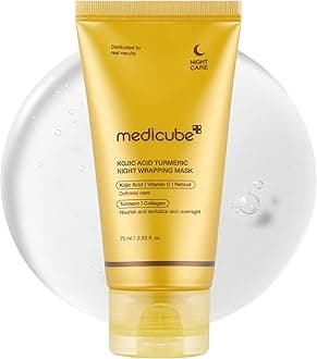 Kojic Acid Turmeric Overnight Wrapping Peel Off Mask – Brightens & Defends Against Skin Stress for a Clear, Glowing Complexion, Korean Skincare, 2.53 fl. oz.