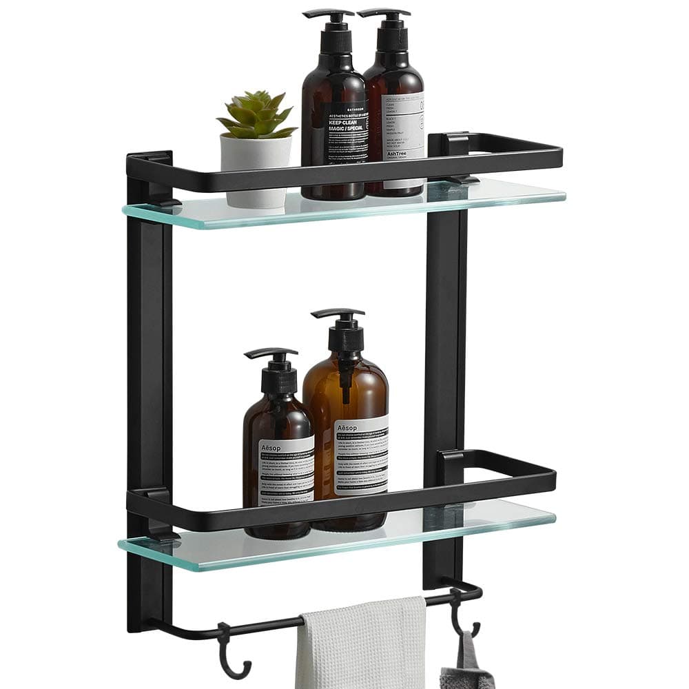 2 Tier Glass Shower Shelf