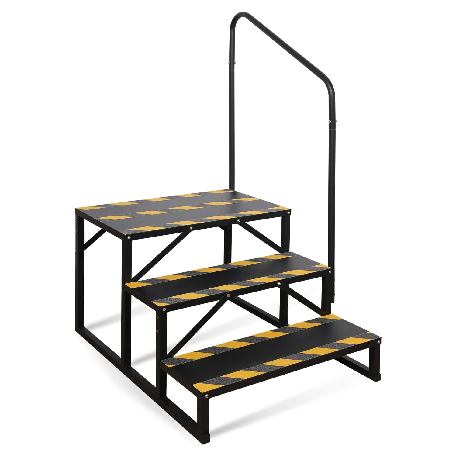 RV Steps with Handrail, Hot Tub Steps with Handrail, Portable Stairs Steps for 5th Wheel RV, Mobile Home Stairs Outdoor RV Step