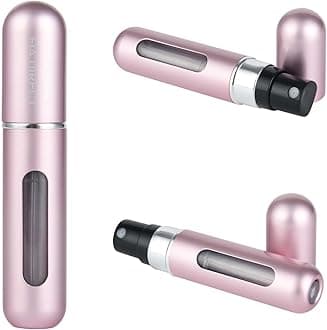 6ML Perfume Atomiser Aftershave Travel Refillable Bottle Portable Handbag Spray-Nicotine Free (Pink)