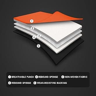 INZU Car Seat Cover 5-Seats Full Set Universal fit, Suitable for Most Cars, SUV, Airbags Compatible with Synthetic Leather Car Seat Cushion Protectors. (Black & Orange)