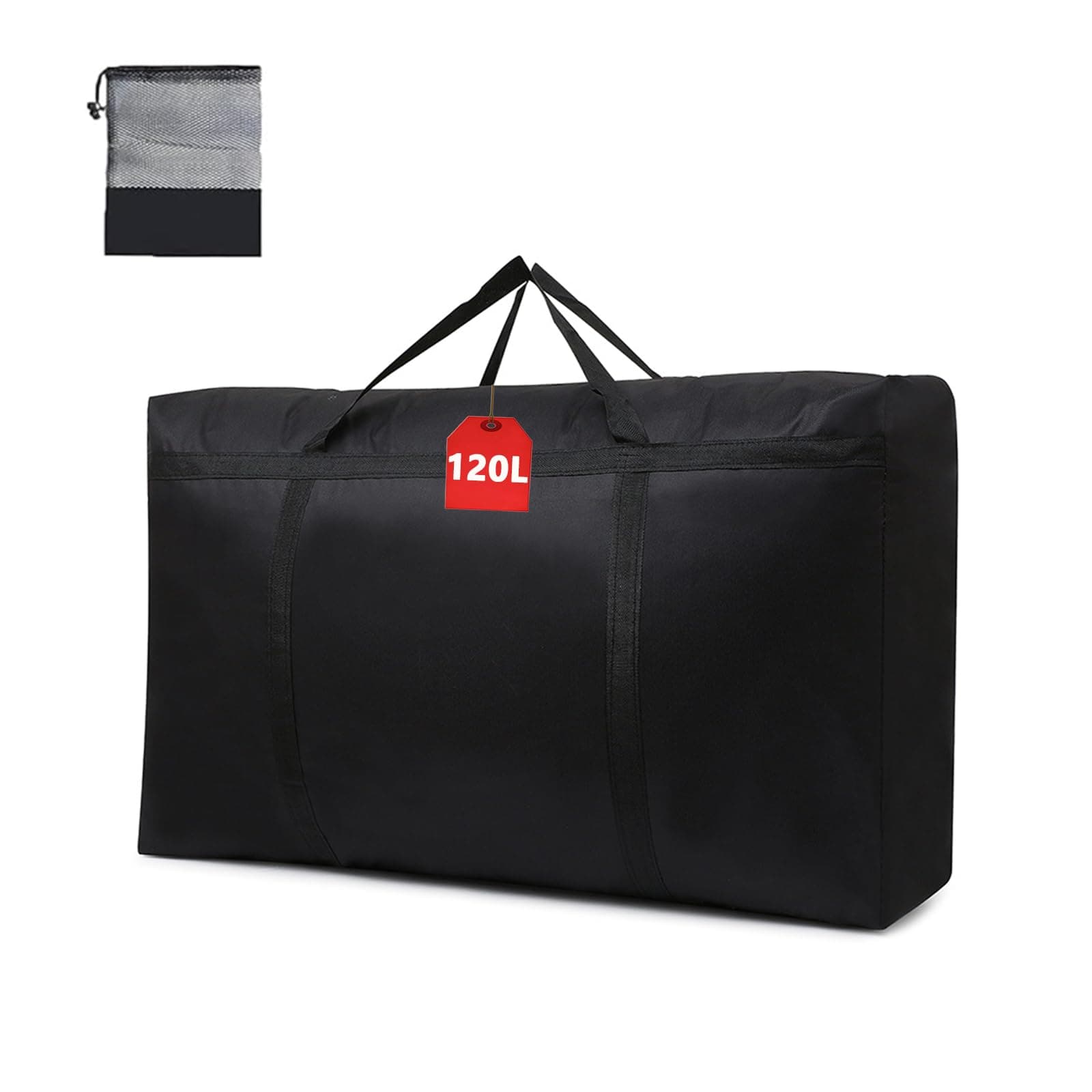 WITERY 120L Large Storage Bag Duvets Storage Bag with Zip Waterproof Sturdy 600D Oxford Under Bed Storage Bags Heavy Duty Storage Organizer Bags For Bedding Duvets Pillows Clothes Moving Home