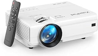 Mini Projector, 2026 Upgraded Milk White Portable Video Home Projector, HD 1080P Supported, Compatible with TV Stick, HDMI, USB, Laptop, iPhone, Android Smartphone