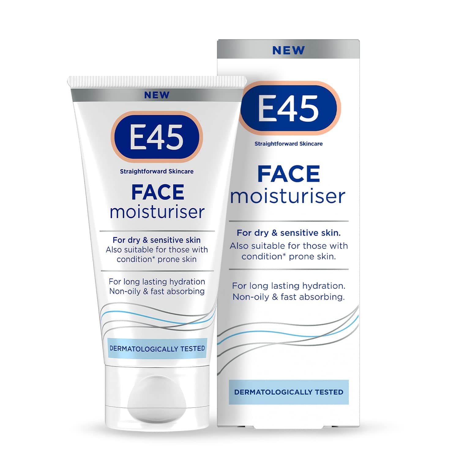 – Face Cream for Long-Lasting Moisturisation – E45 Cream for Dry and Sensitive Skin – Dermatitis and Eczema Cream – Fast-Absorbing and Non-Greasy Formula - Dermatologically Tested