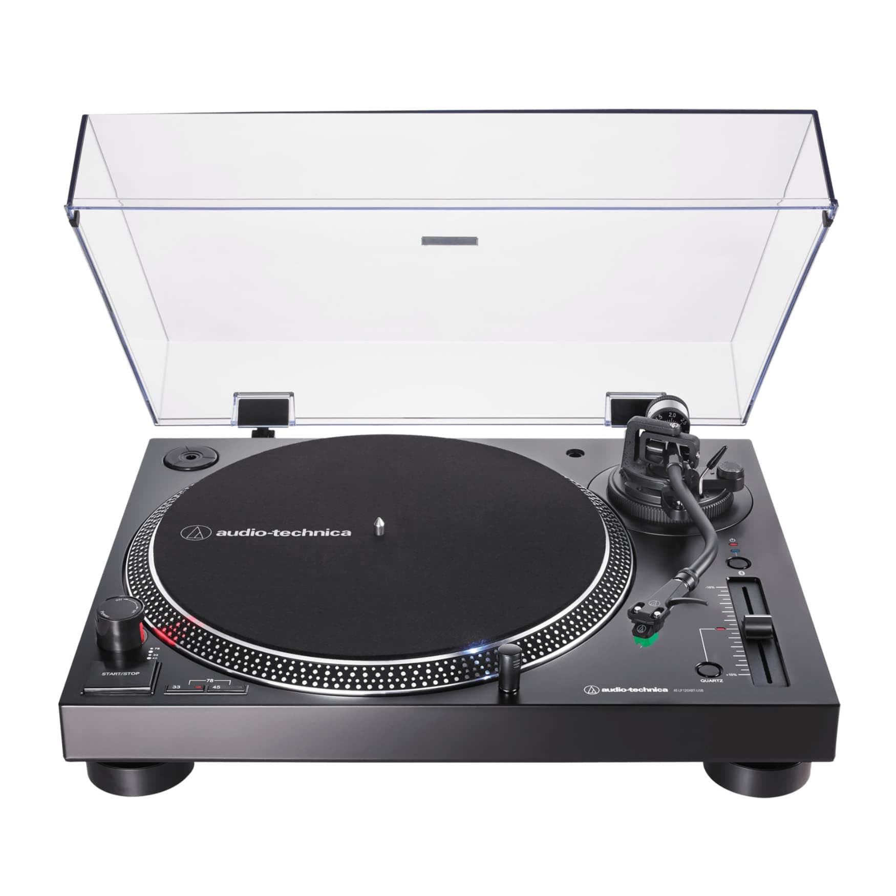 AT-LP120XBT-USB-BK Wireless Direct-Drive Turntable (Analog, Wireless & USB), Fully Manual, 3 Speed, Convert Vinyl to Digital, Built-in Pre-Amp, Black