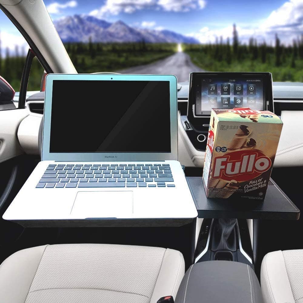 Ma Way Car Laptop Desk, Multi-Functional Tablet Holder Portable Lap Mount Notebook Table Car Seat Travel Tray Steering Wheel Desk