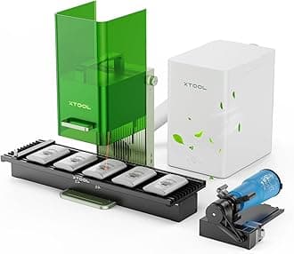 F1 2-in-1 Dual Laser and Infrared Engraver with Slide Extension, Rotary Extension and Smoke Purifier, Lightning Speed Portable Fiber Laser Engraver for Metal Wood