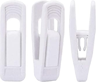 Trgowaul Velvet Hangers Clips, Pants Hangers Velvet Clips, Strong Finger Clips Perfect for Thin Velvet Hangers (20pc, White)