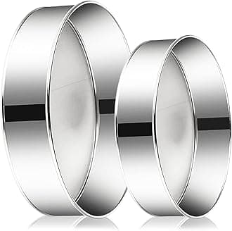 2 Pack Sieve Fine Mesh for Baking,Stainless Steel Fine Mesh Strainers,60 Mesh Round Sifter Steel for Baking Cake Bread (8 Inch and 10 Inch)