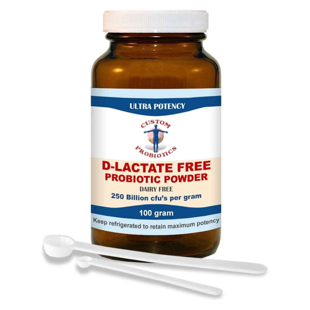 Custom Probiotics D-Lactate Free Probiotics Powder (100 Gram)