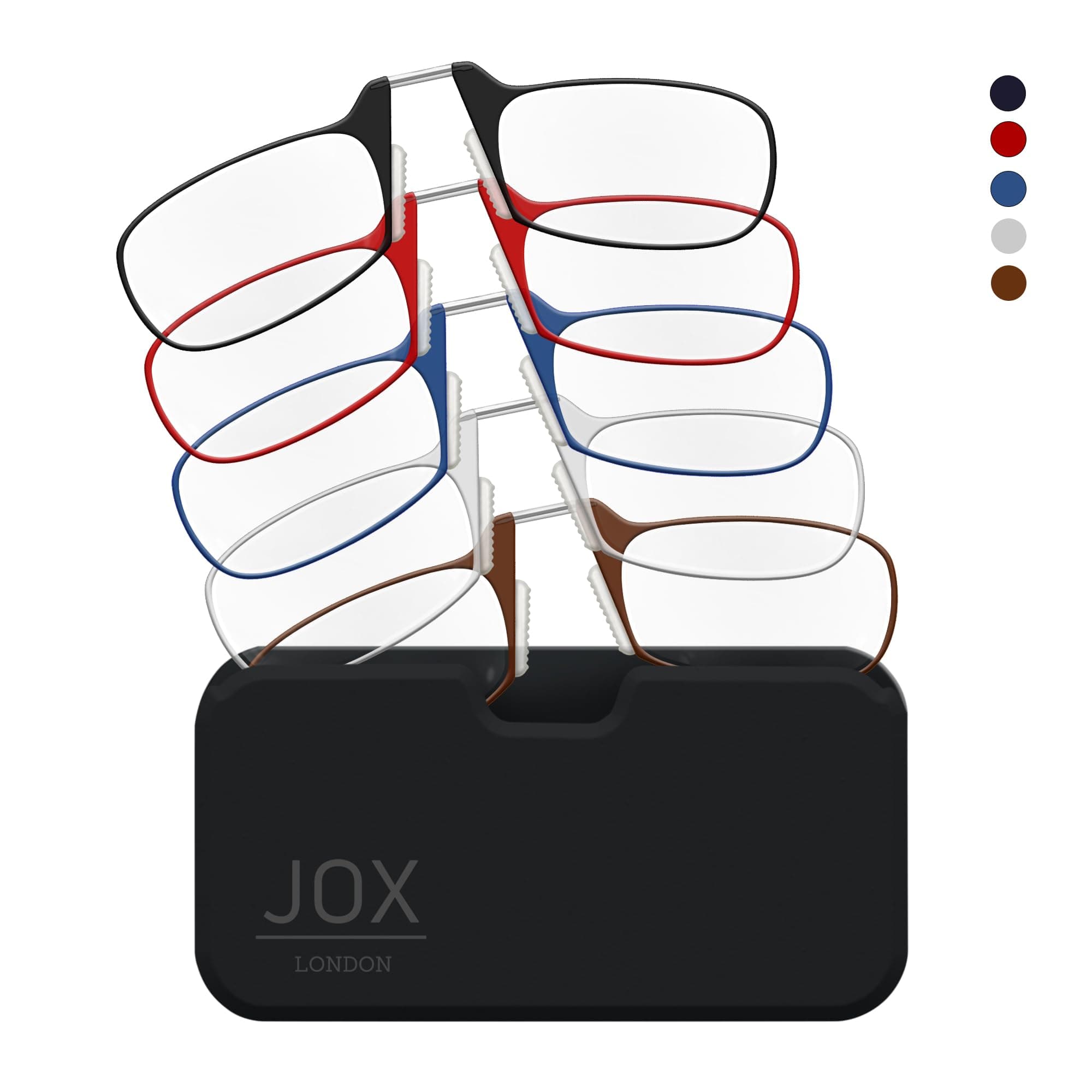 JOX Nose Reading Glasses with Compact Case - Slim Nose Reading Glasses to stick on the mobile phone - Armless Glasses - Unmatched Clarity and Comfort for Your Reading Needs