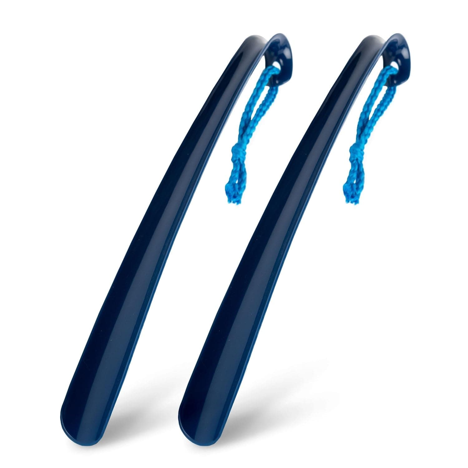 Blue Badge Shoe Horn, Extra Long Handled Navy Plastic Shoe Horn for Taking Boots on and off with Comfort Grip, Long Shoe horn for Men, Women