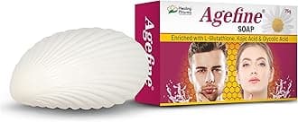 Healing Pharma - Agefine® Skin Whitening & Anti-Ageing Soap | Enriched with L-Glutathione & Kojic Acid for Even Skin Tone, Melasma & Hyperpigmentation - 75g