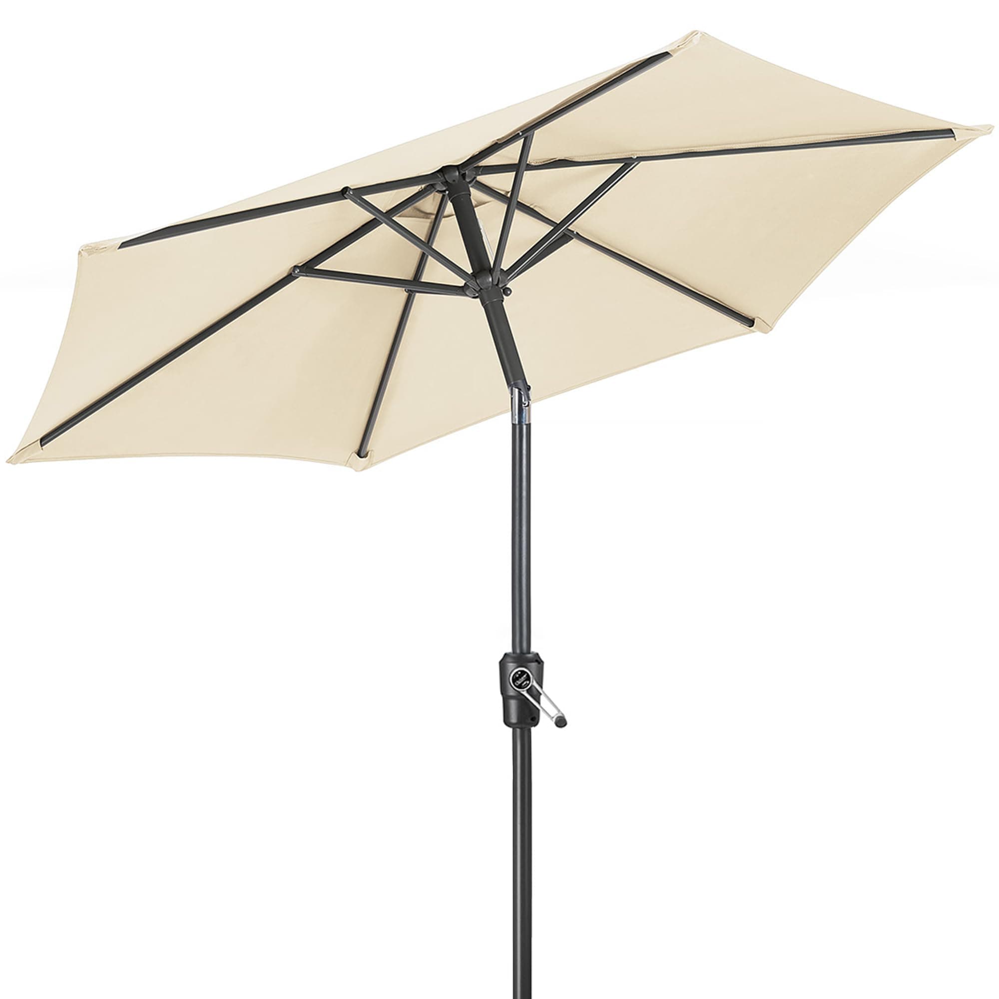 CHRISTOW Tilting Garden Parasol Umbrella UV Protective Polyester Canopy With Crank Handle