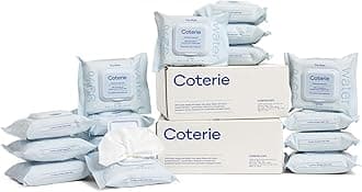 Coterie Baby Travel Wipes, 16 Pack, 288 Unscented Wipes, 99% Purified Water, Plastic-Free & Plant Derived Fibers, Fragrance Free Hypoallergenic Sensitive Skin Baby Essentials, Clean Ingredients