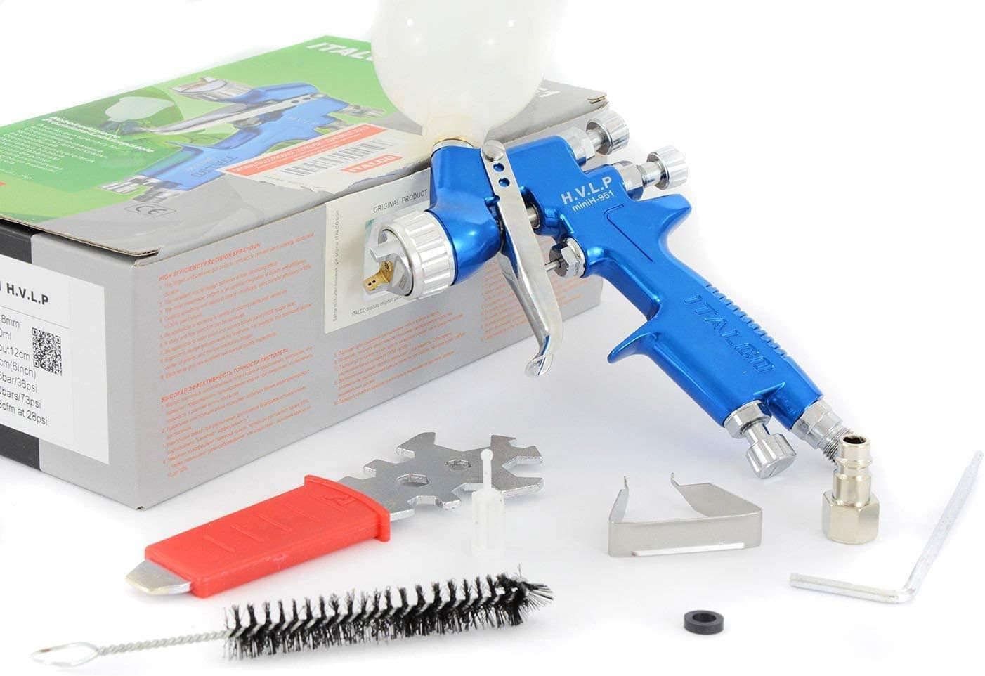 ITALCO MINI H-951 H.V.L.P spray gun 1.0MM WITH 250ML CAP