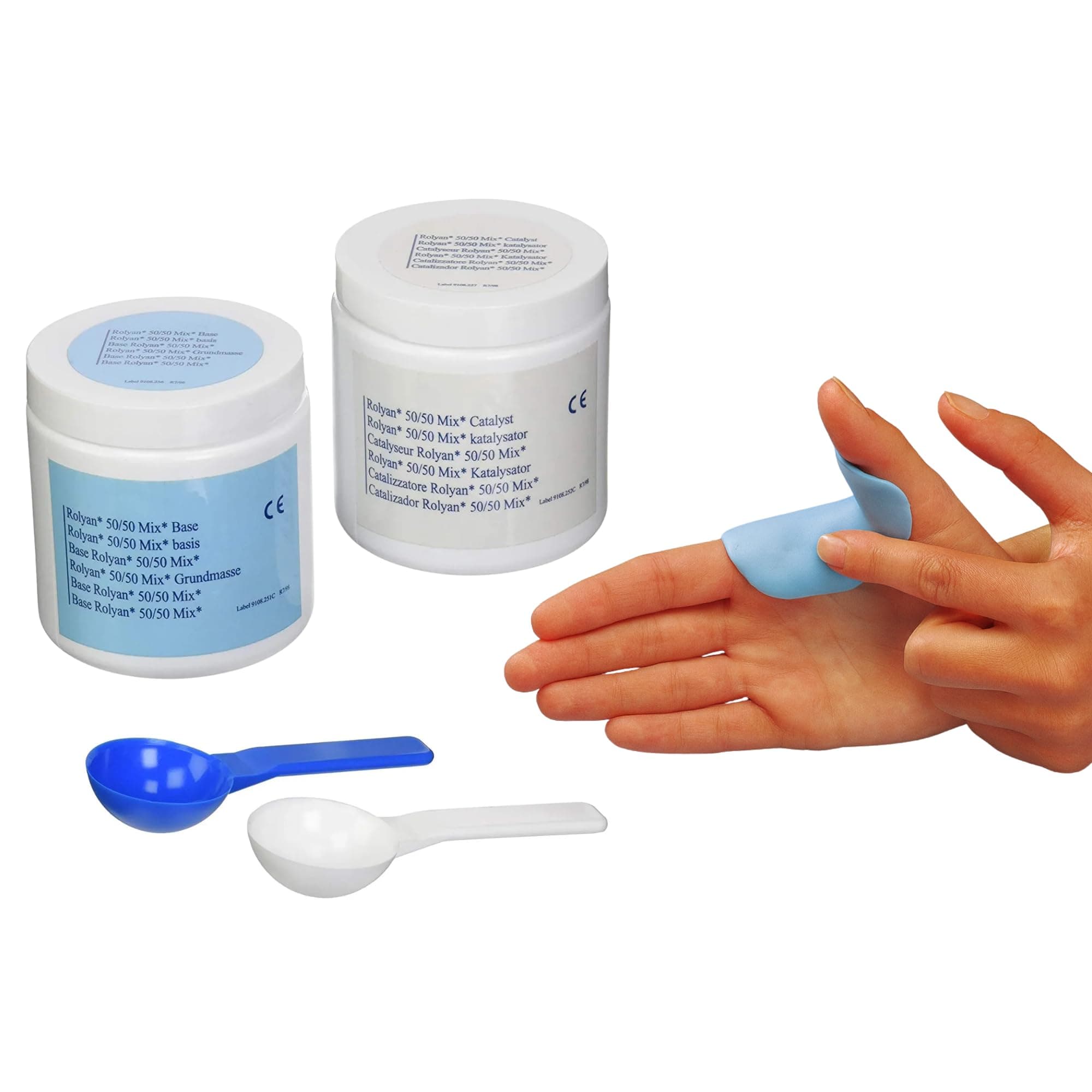 Rolyan 50/50 Mix Elastomer Putty, 1.87 lb, Non-Latex, Occupational Therapy Putty for Custom Splints, Adaptive Grips, Reduce Scar Appearance, Pliable, Hand Therapy, Dishwasher Safe