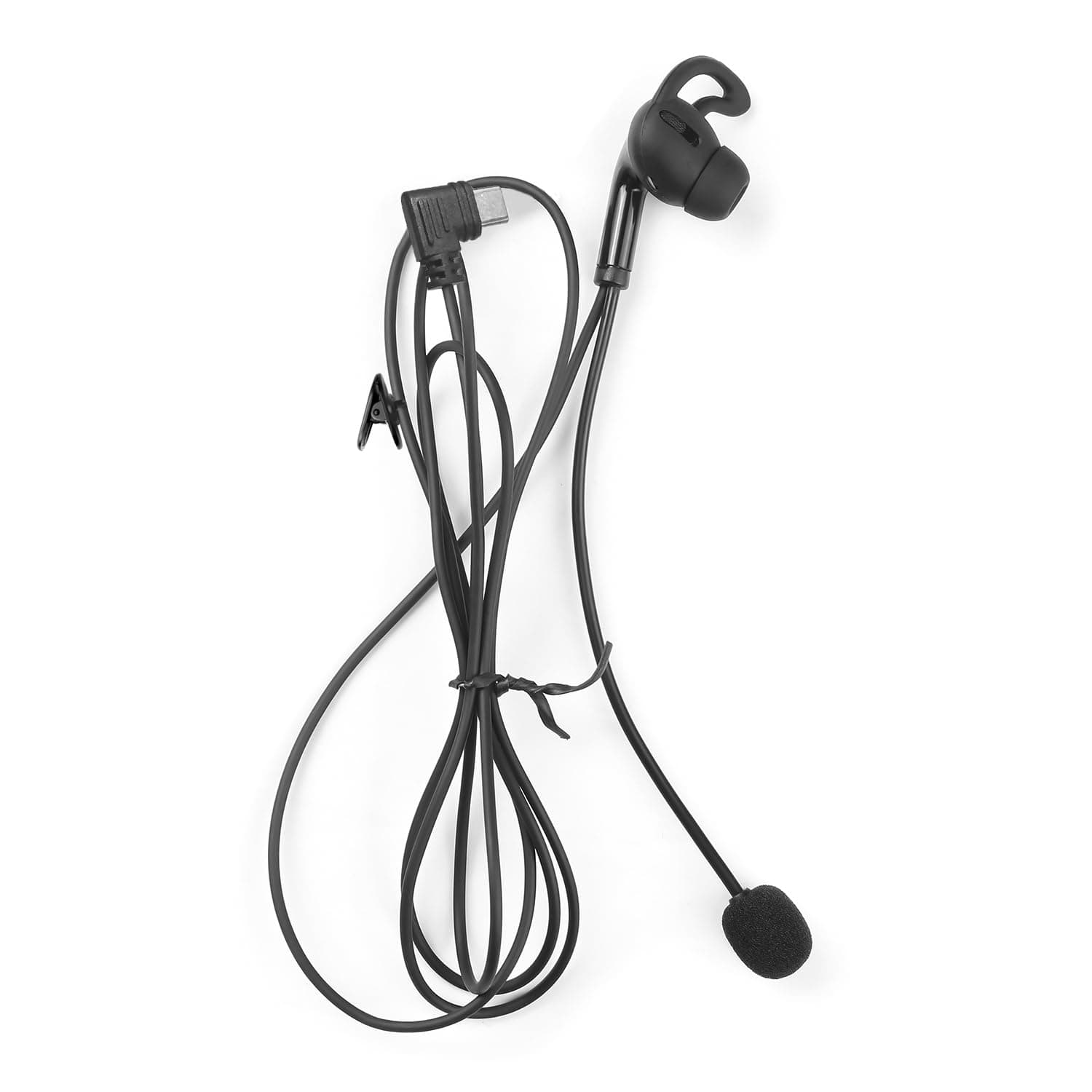 Soccer Football Referee Headset Coach Headphone Accessory with Microphone Suitable for Professional V6C/V4C Plus Referee Intercom Type-C (Right Earpiece)