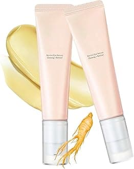 Revive Eye Serum: Ginseng + Retinol, Anti Wrinkle & Anti Aging Under Eye Cream, Korean Eye Cream for Dark Circles and Puffy Eyes, Eye Bags Remover 30ML (Pack of 2)