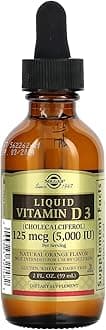 Solgar Liquid Vitamin D3 125 mcg (5,000 IU), 2 fl oz - Delicious, Natural Orange Flavor - Helps Maintain Healthy Bones & Teeth - Immune System Support - Gluten Free, Dairy Free, Kosher - 59 Servings