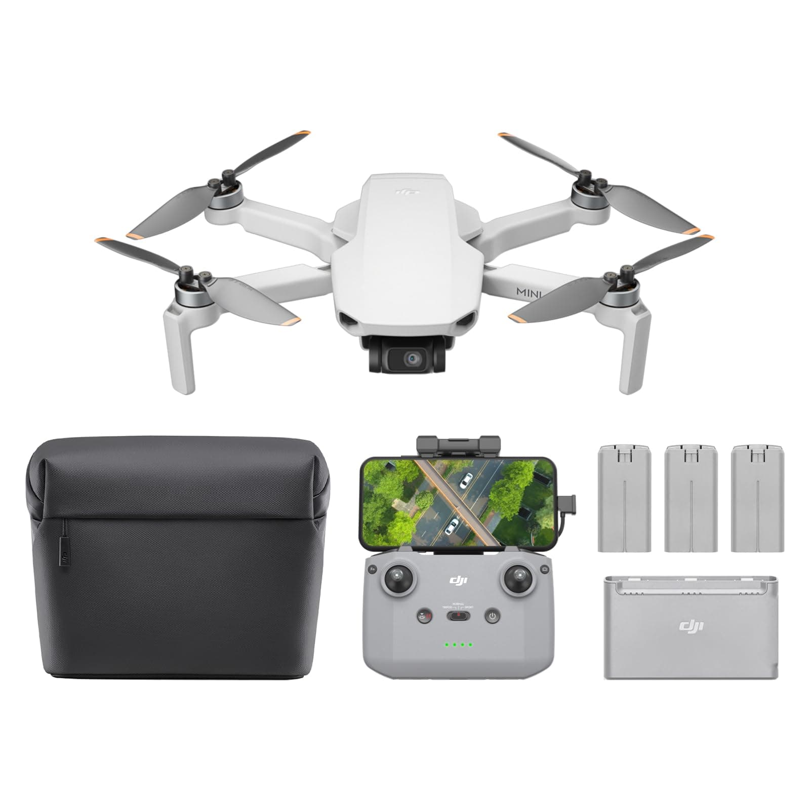 DJI Mini 4K Fly More Combo, Drone 4K Camera for Adults, Under 249g, 3-Axis Gimbal, 10km Video Transmission, Auto Return, 3Batteries 93Min Flight, MOIAT Certified-UAE Version, Official Warranty Support