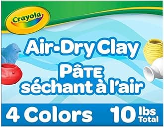 Air Dry Clay, Classic Colors, Bulk (4) Set of 2.5 lb. Resealable Buckets, Modeling Clay Alternative for Kids