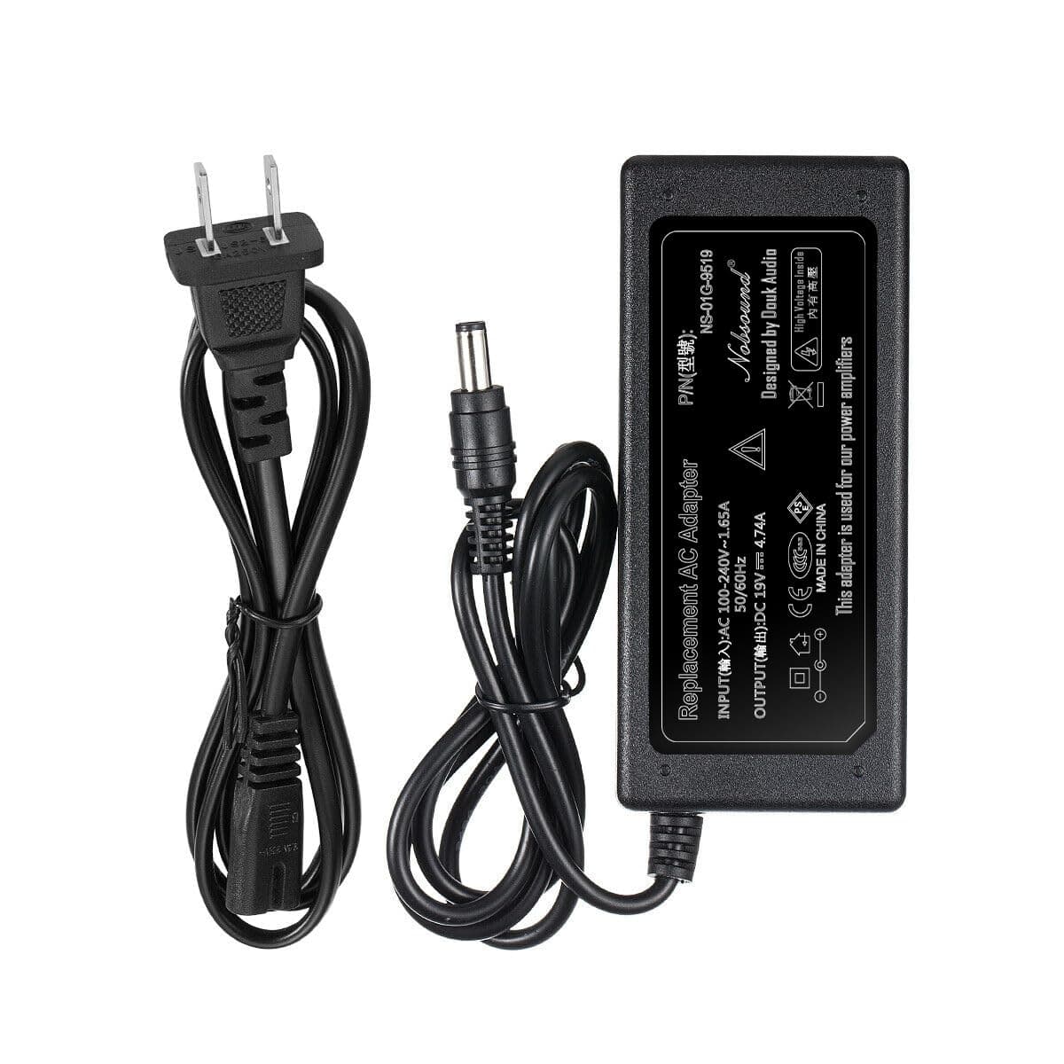 Nobsound DC 19V 4.74A 90W Power Supply Power Adapter Charger Universal 100-240V 50/60Hz AC Input for Amplifier Laptop DAC