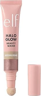 Halo Glow Highlight Beauty Wand Liquid Highlighter Wall for Luminous, Radiant Skin, Buildable Formula, Vegan & Cruelty Free, Rose Quartz, 10 ml