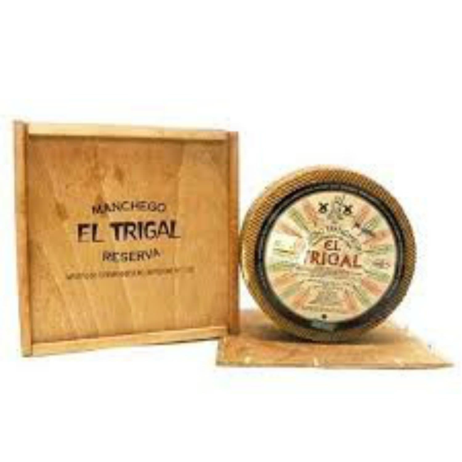 Manchego Cheese Made with Sheeps Milk Cheese Aged 3 Months Wheel 'El Trigal'