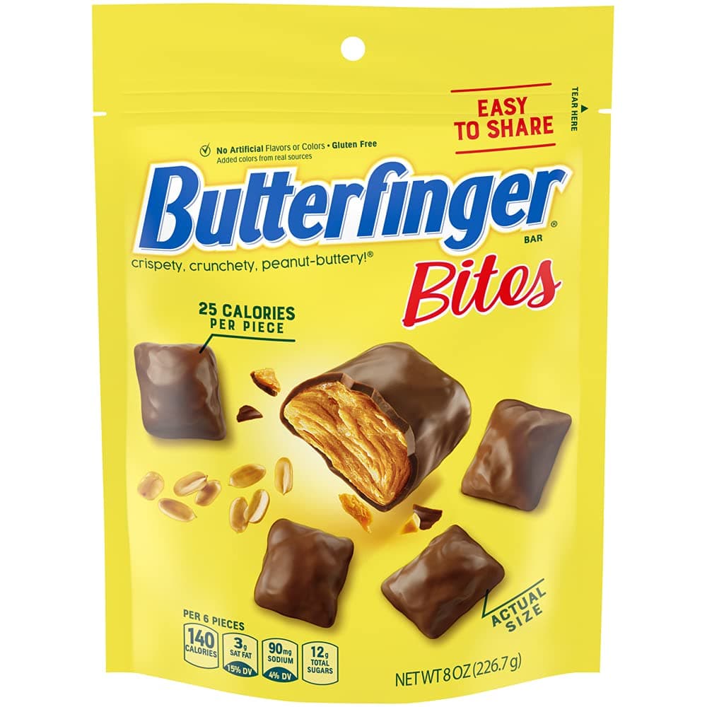 Butterfinger Pouch Bites 8 Oz - (Pack of 6)