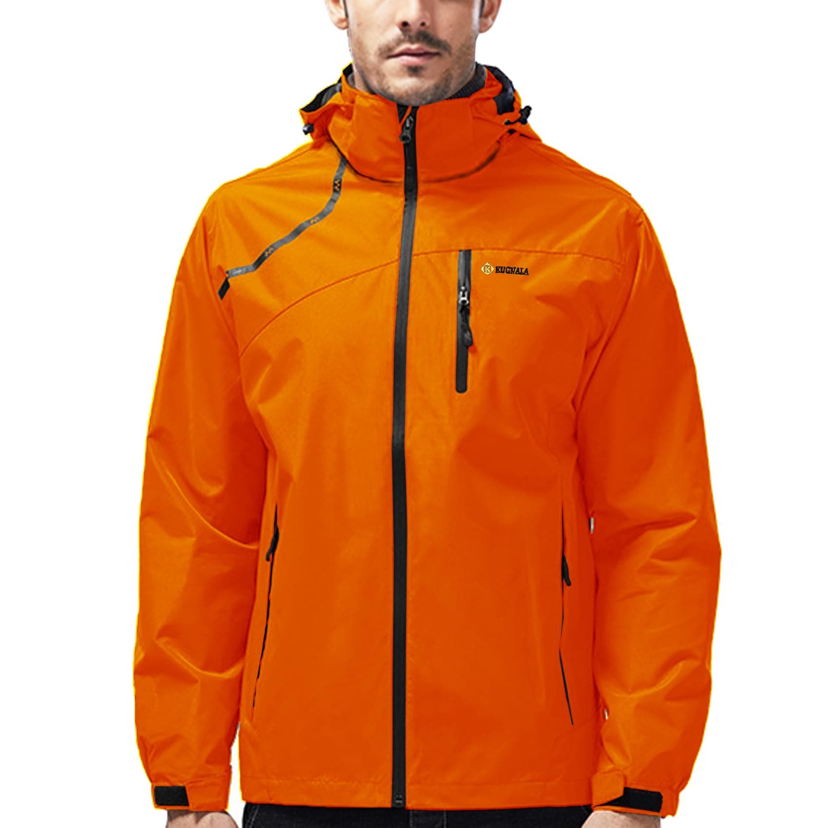 Mens Lightweight Waterproof Jacket Windproof Rain Hooded jackets for Running Hiking Cycling Travel M-7XL