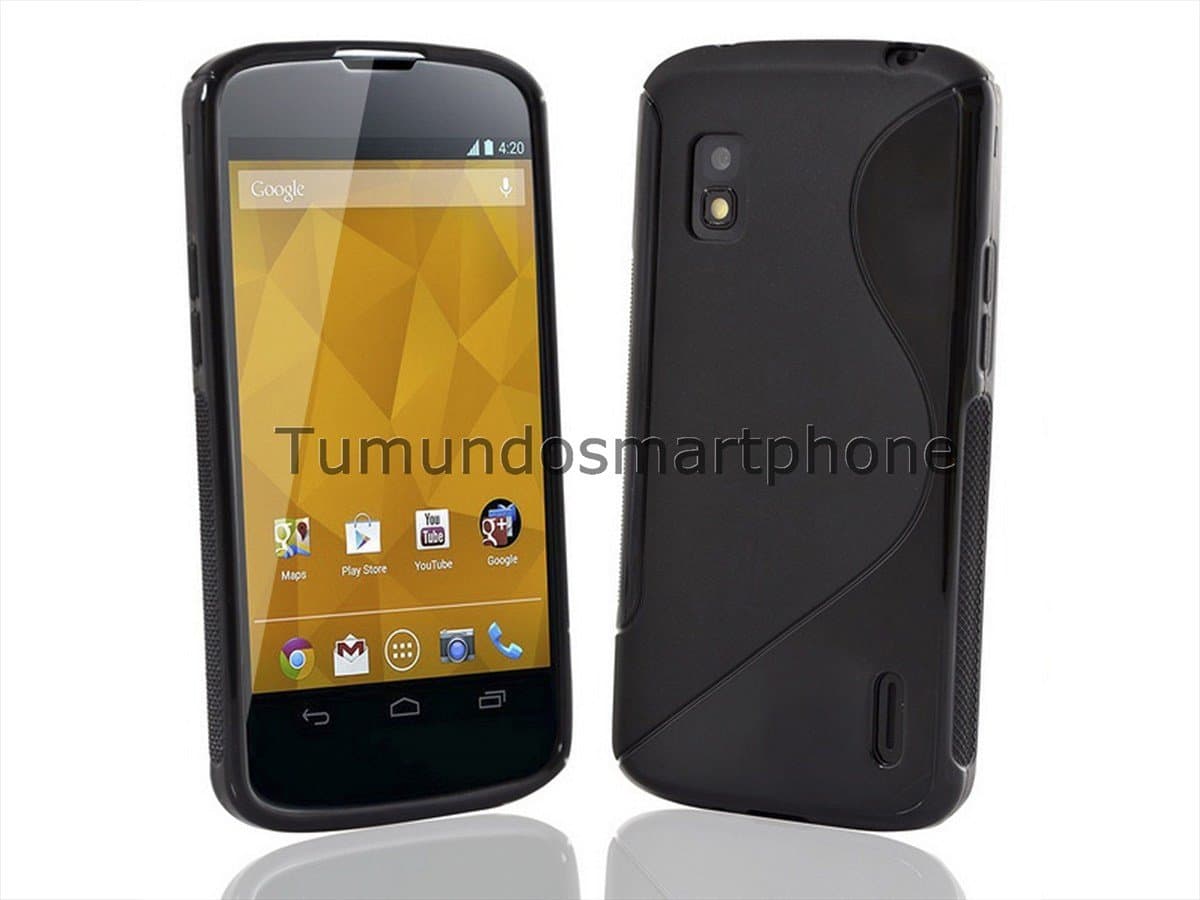 OterkinBlack TPU Gel Case Lg Google Nexus 4 E960 S Line Model