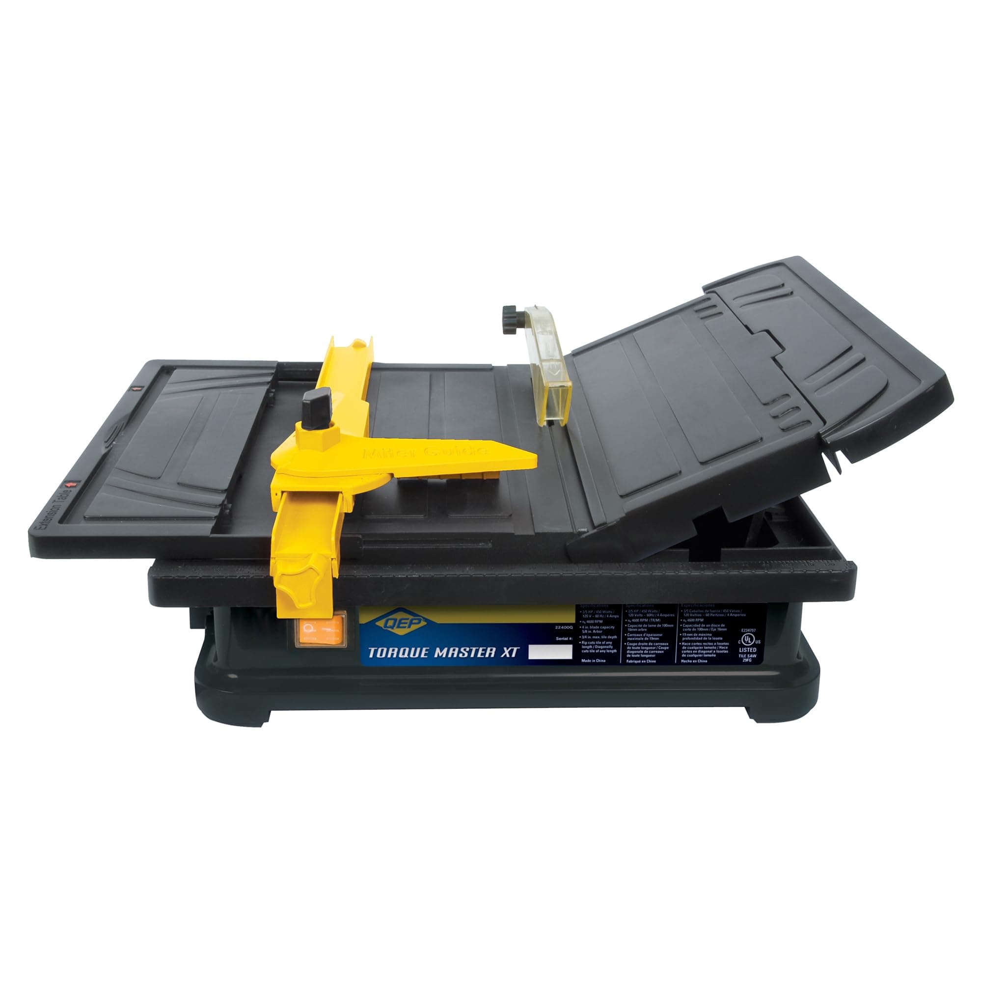 22400Q 3/5 HP Torque Master Tile Saw, 4-Inch,Black/Yellow