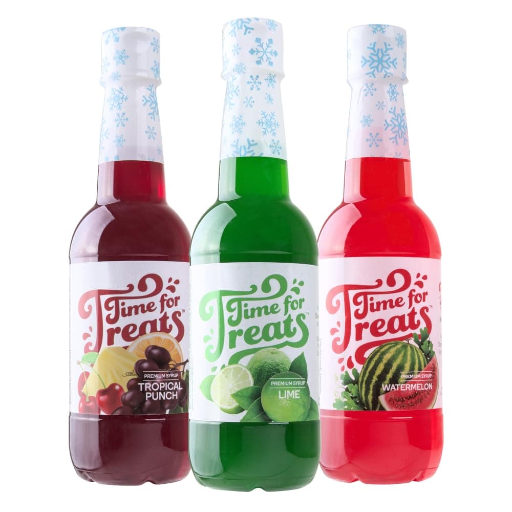 Time For Treats 3-Pack Tropical Punch, Watermelon, Lime Syrup 16.9 Fluid Ounc...