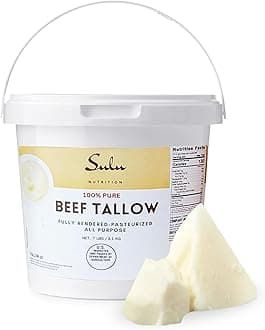 100% Pure Rendered NON GMO Beef Tallow-Food Grade- 7LBS