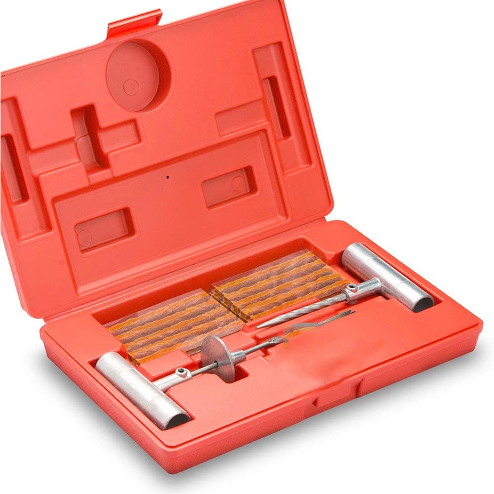 Universal Tire Repair Kit to Fix Punctures and Plug Flats, 34 Piece, Ideal for Cars, Trucks, Motorcycles, ATV