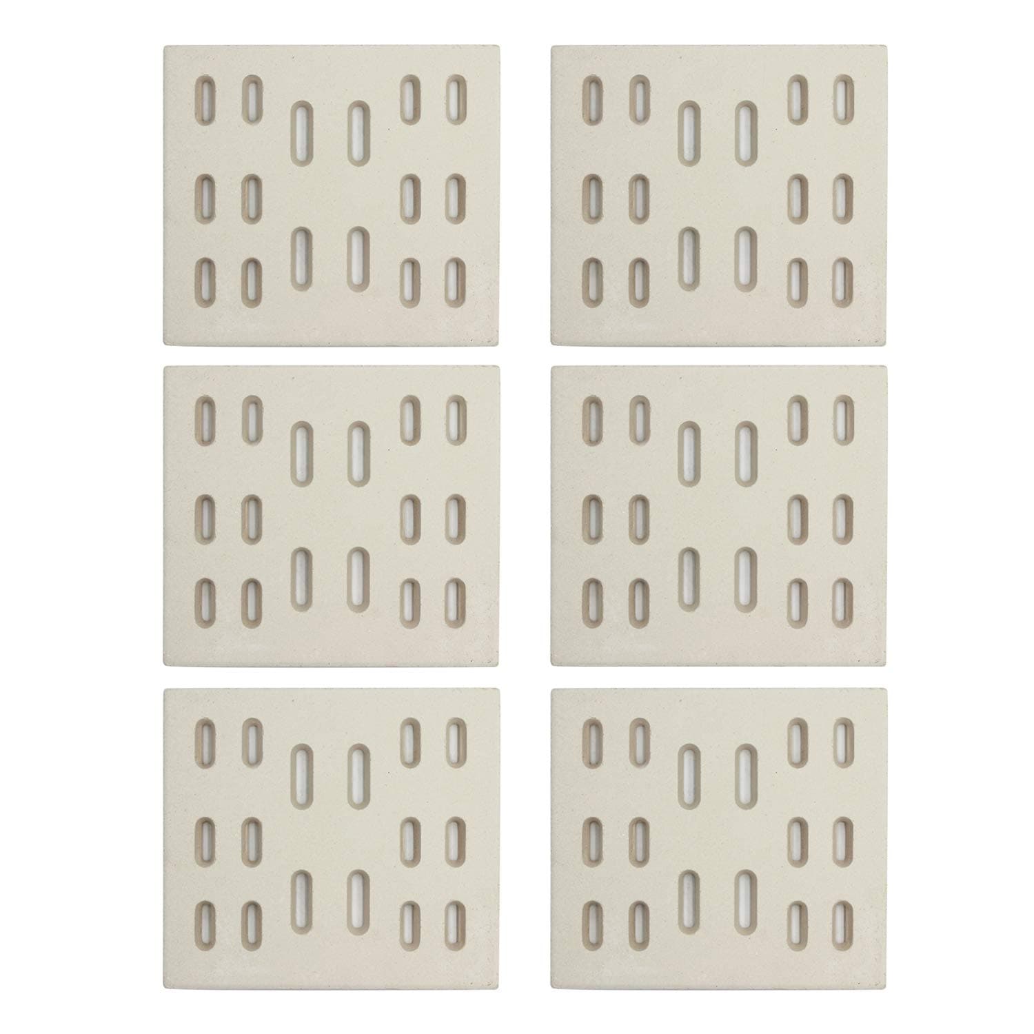 Ceramic Radiant Flame Tamer Heat Plate Replacement for Bakers and Chefs, Grand Hall, Members Mark Gas Grills, hyJ750A (6-Pack)