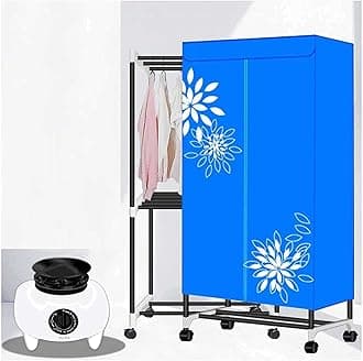 Portable Dryer 1100W Electric Clothes Airer Dryer Indoor, Fast Drying Multi-Speed Heated Drying Rack for Clothes, Electric Clothes Drying Rack Energy Saving (Anion) Clothing Dryers(red)