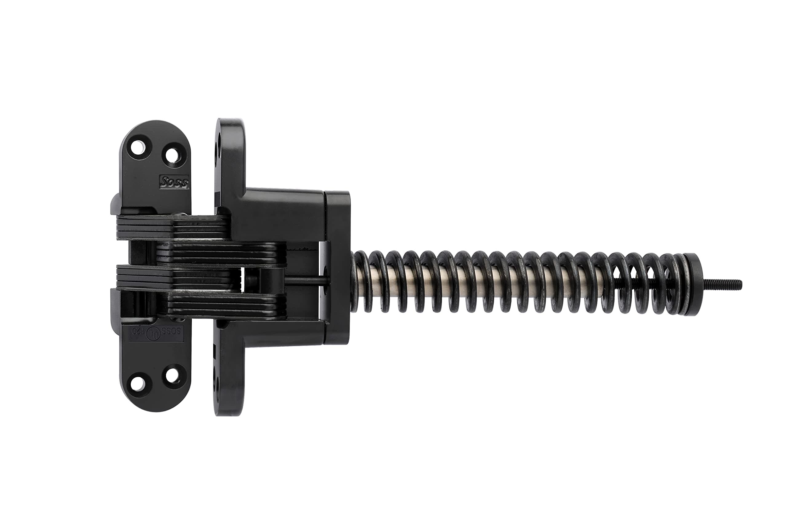 SOSS 218IC Zinc Invisible Closer for 1.75" Doors, Black E-Coat Exterior Finish, #10 x 1.5 inches (218ICUS19)