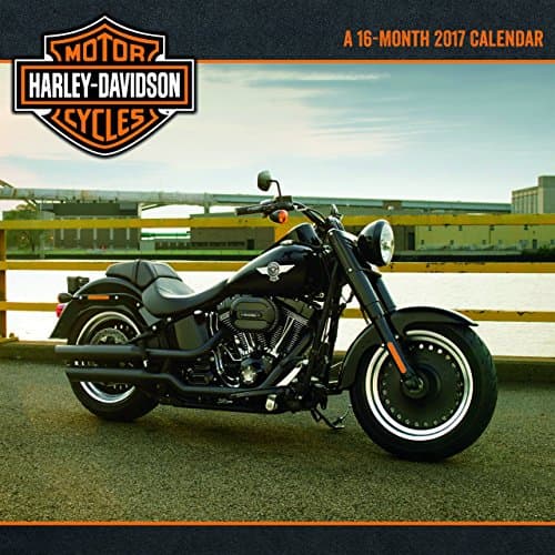 Trends International 2017 Mini Wall Calendar, September 2016 - December 2017, 7" x 7", Harley-Davidson