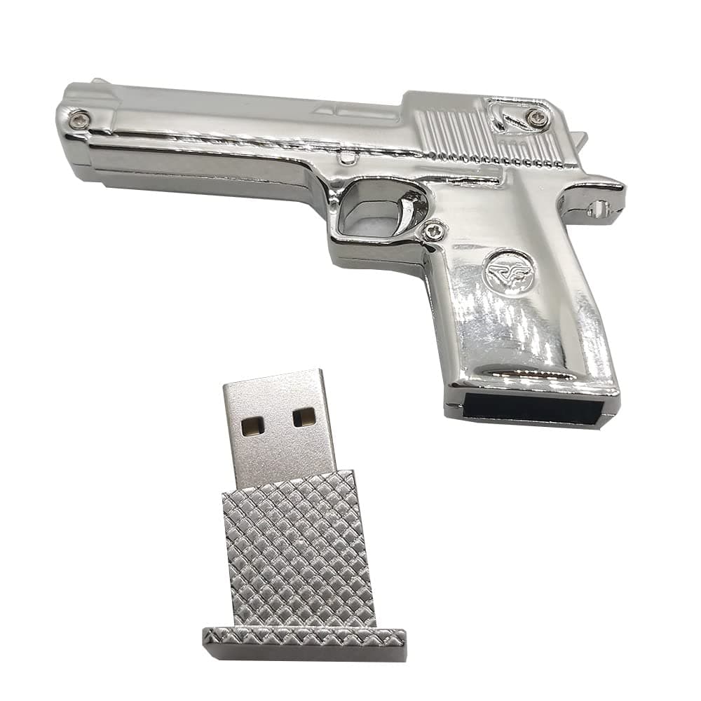 IMATECH USB Flash Drive Metal Gun Toy Silver 8GB