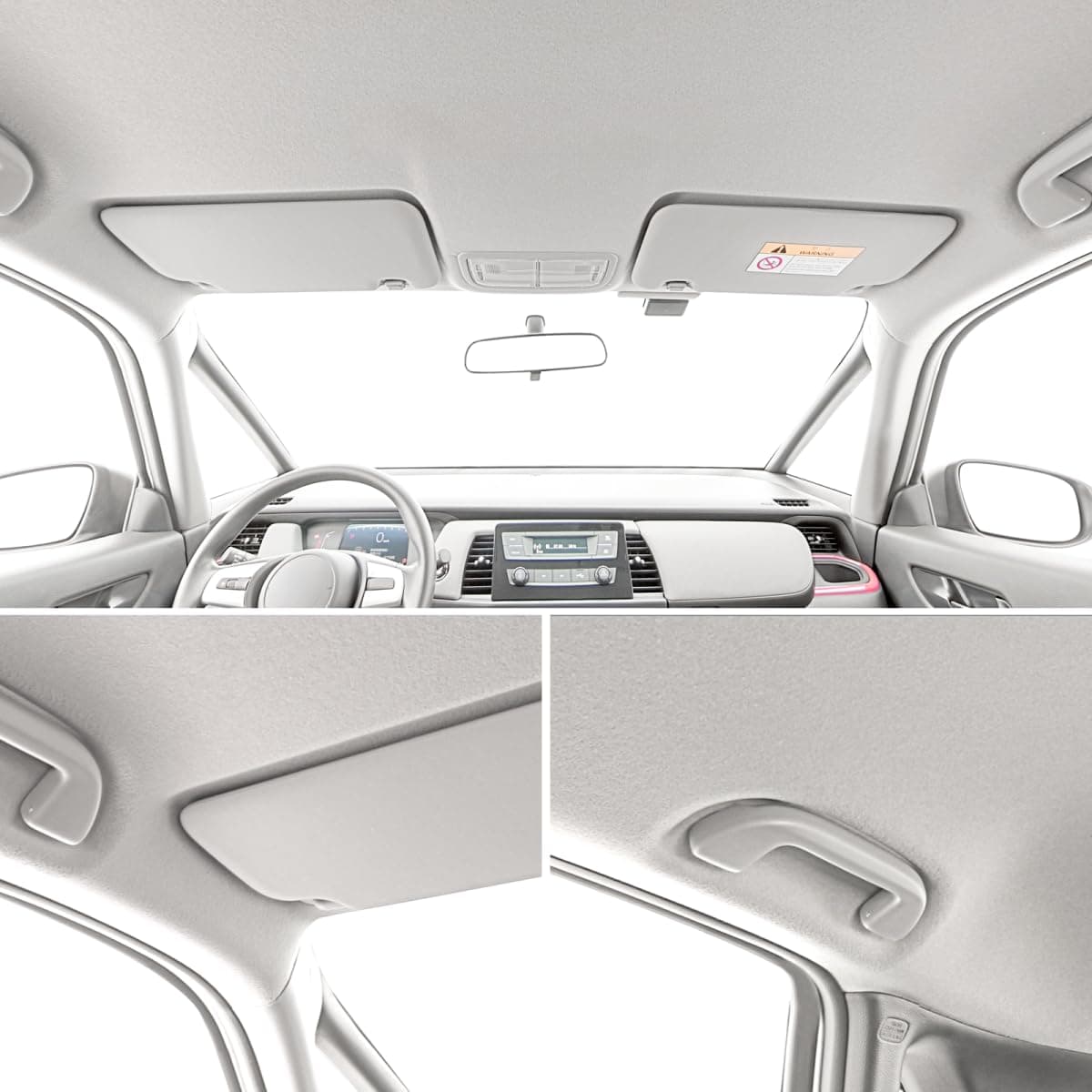 Suede Auto Headliner Fabric 36" L × 60" W with Foam Backing - Grey Interior Replacement Material for Car/Truck/SUV/RV Roof, Tube Packaging - Home Repair/DIY Headliner Material