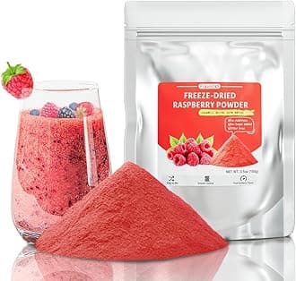 Fraunitsh Raspberry Powder 3.52oz | Freeze Dried Raspberries Powder | No Sugar & No Additives | Natural Raspberry Food Flavoring for Baking, Cooking, Smoothies